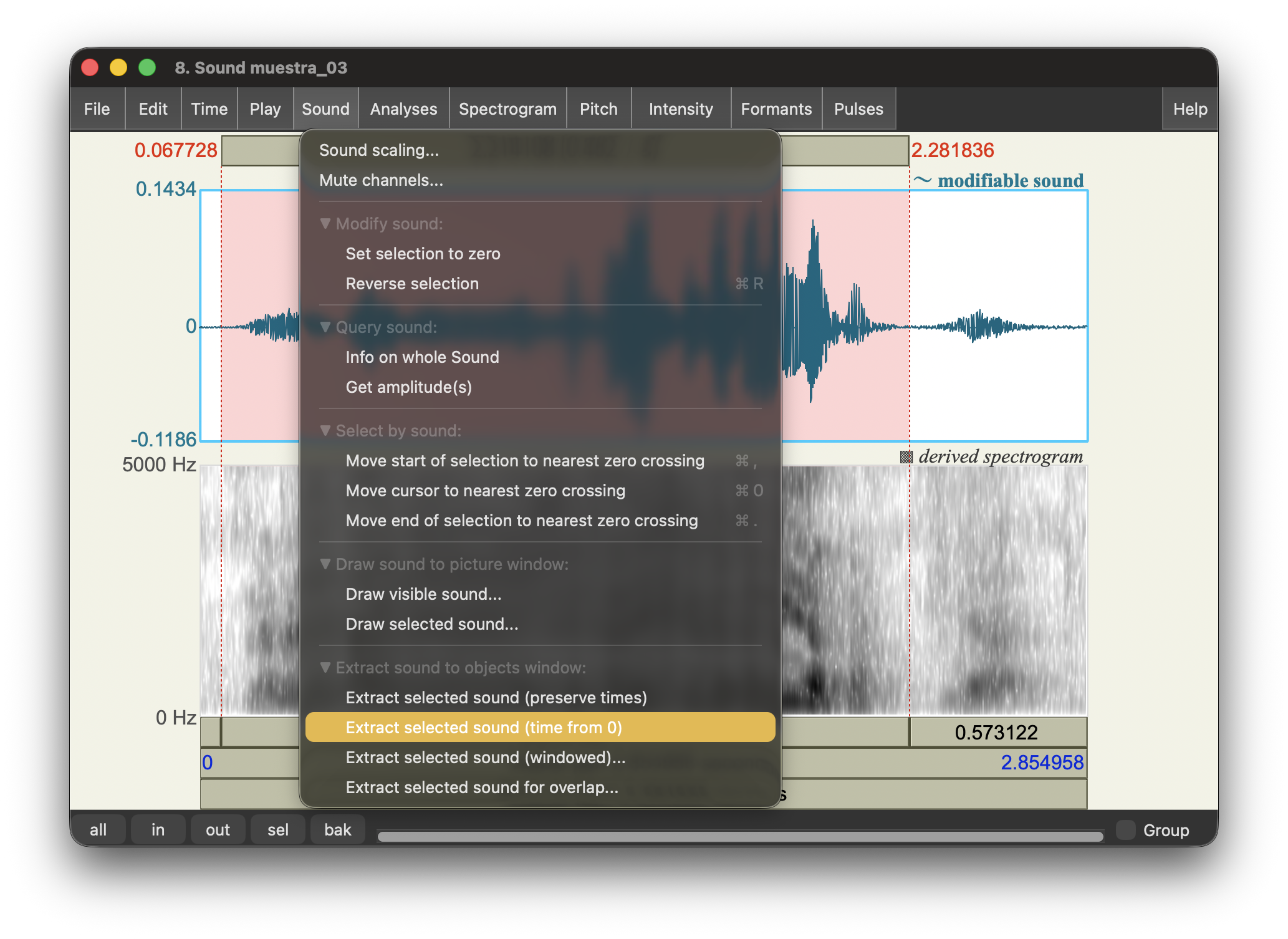 Cortar un fragmento de un audio